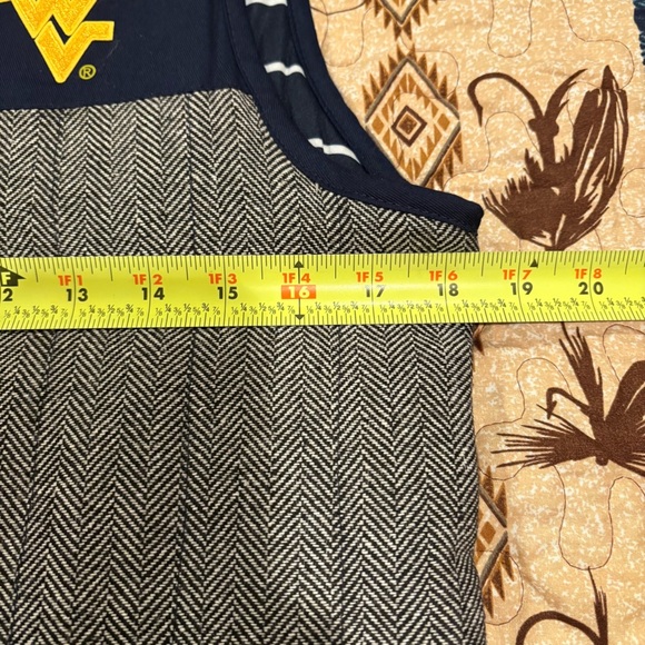 West Virginia Gameday Couture Navy and Gray Vest size M women’s - Picture 6 of 10